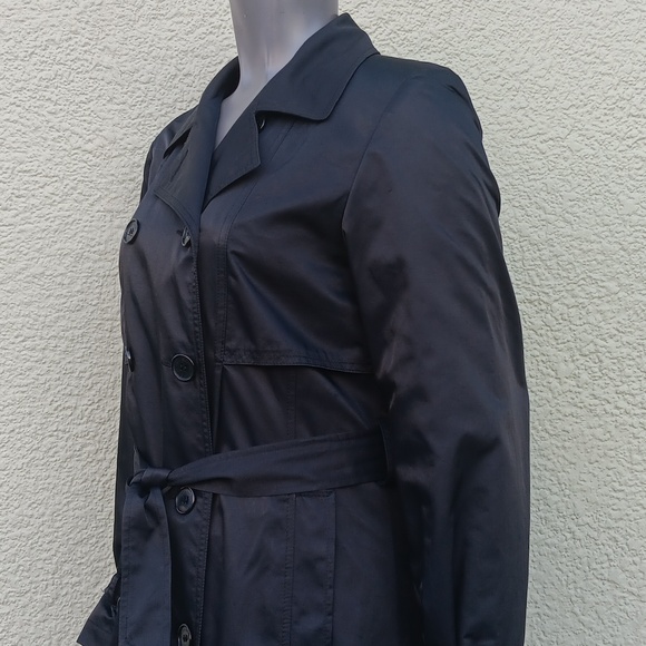 LIZ CLAIBORNE PETITES (UKRAINE) VINTAGE DOUBLE-BREASTED TRENCH COAT (LADIES) - Picture 7 of 17